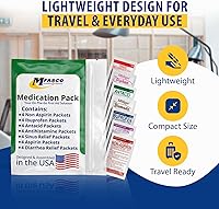 Vista 2 de Kit de primeros auxilios Suministros de recambio Paquete de medicamentos para rellenar kits pequeños o viajar