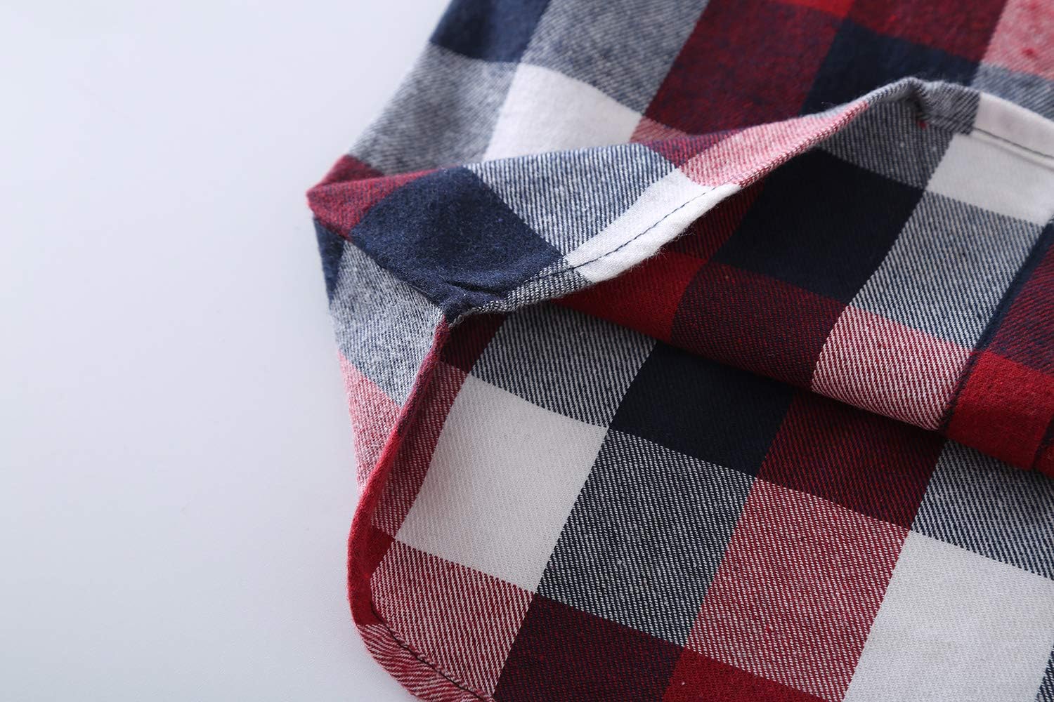 Little Girls' Boys' Long Sleeve Button Down Plaid Flannel Shirt - Image 6