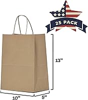 Vista 11 de Qutuus Bolsas de regalo de papel negro con asas, 50 unidades de 8 x 4.5 x 10 pulgadas, bolsa de papel kraft negro con asas a granel para compras