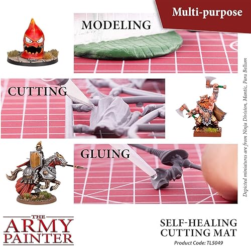 Miniatura 4 de The Army Painter Alfombrilla de corte autorreparable, alfombrilla de corte autocurable, tamaño A4, alfombrilla antideslizante de PVC de doble cara,