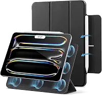 ESR Capa para iPad Pro de 11 polegadas M4 (2024), fixação magnética potente, capa fina com suporte triplo, suporte para Pencil Pro e Pencil (USB-C), suspensão e ativação automáticas, Preto