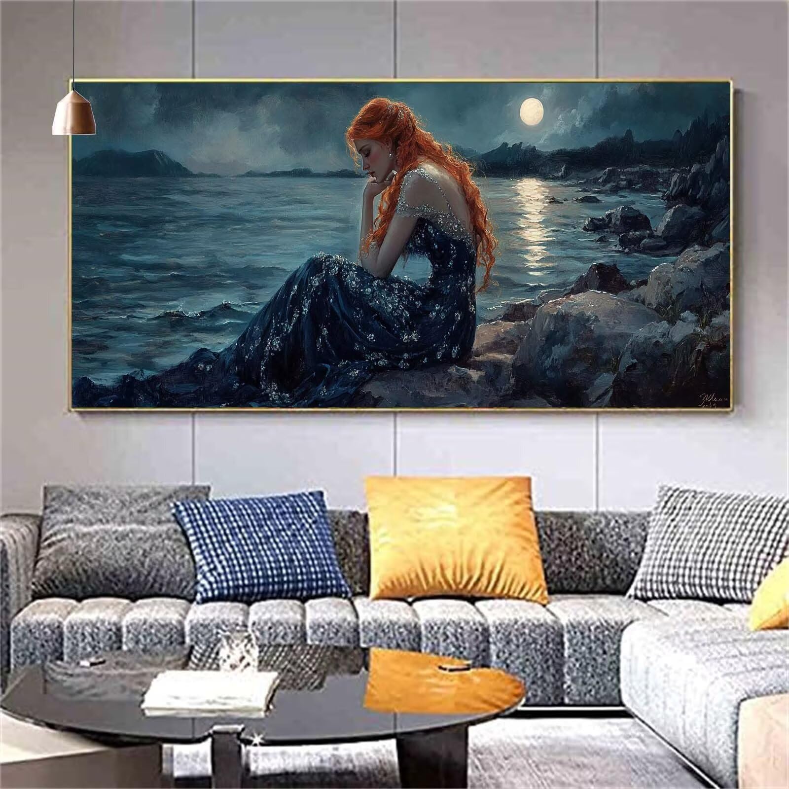 Diamond Painting Mer Diamond Painting Adulte Sirène Diamant Painting Enfant,DIY Peinture Diamant Broderie Kit Complet Diamant Art Set Tableau Perle Decoration Maison Idee Cadeau Femme 70x200cm Z193