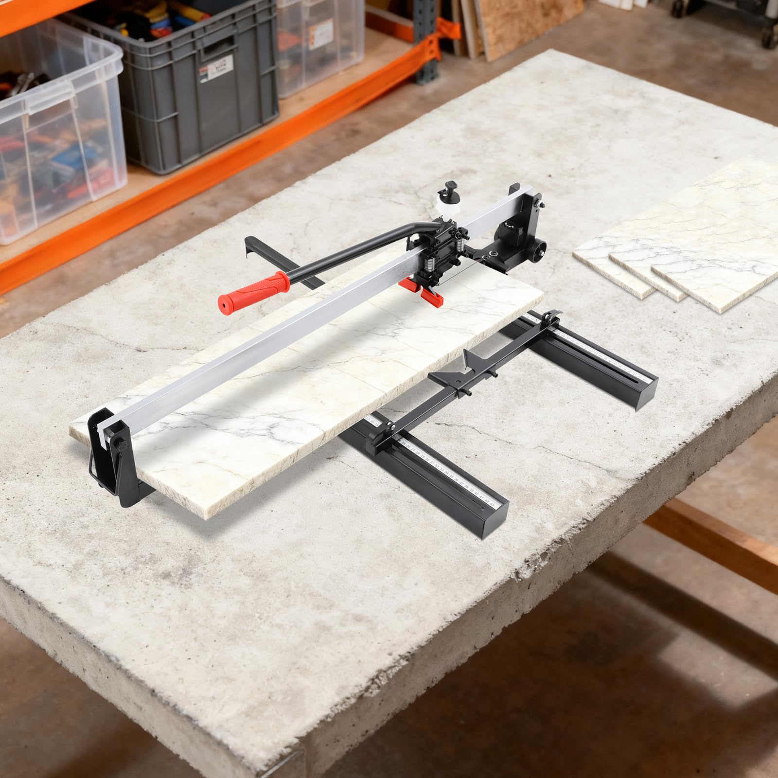 Cortador manual de azulejos, herramienta de corte de baldosas, longitud de corte máx. 800 mm, máquina de corte de azulejos, máquina de acero para talleres e instalaciones industriales