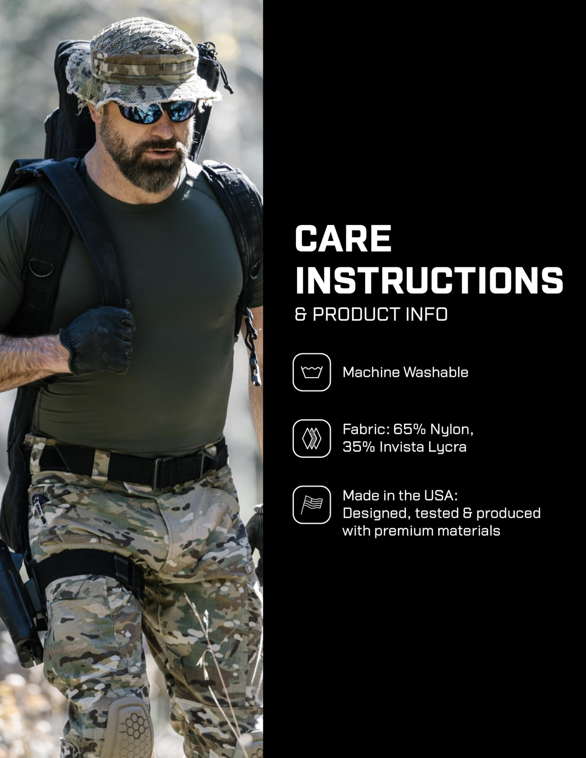 Camiseta de compresión para hombre para dolor de espalda, hombros y cuello, para entrenamiento y recuperación, fabricada en Estados Unidos