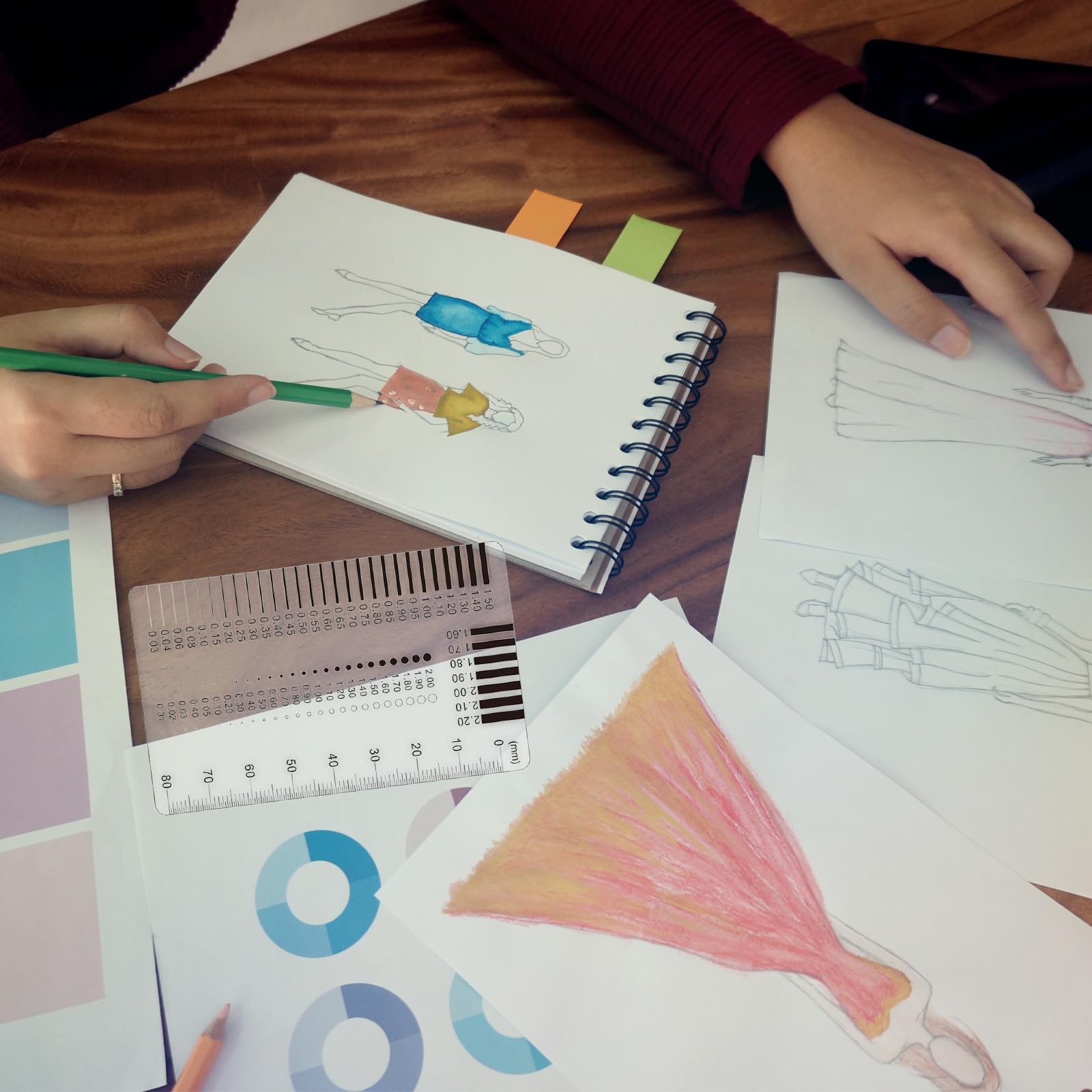 Set 2 Pezzi Righelli Misura Crepe Auto - Strumento Professionale Per Valutatori E Meccanici - Foto 11