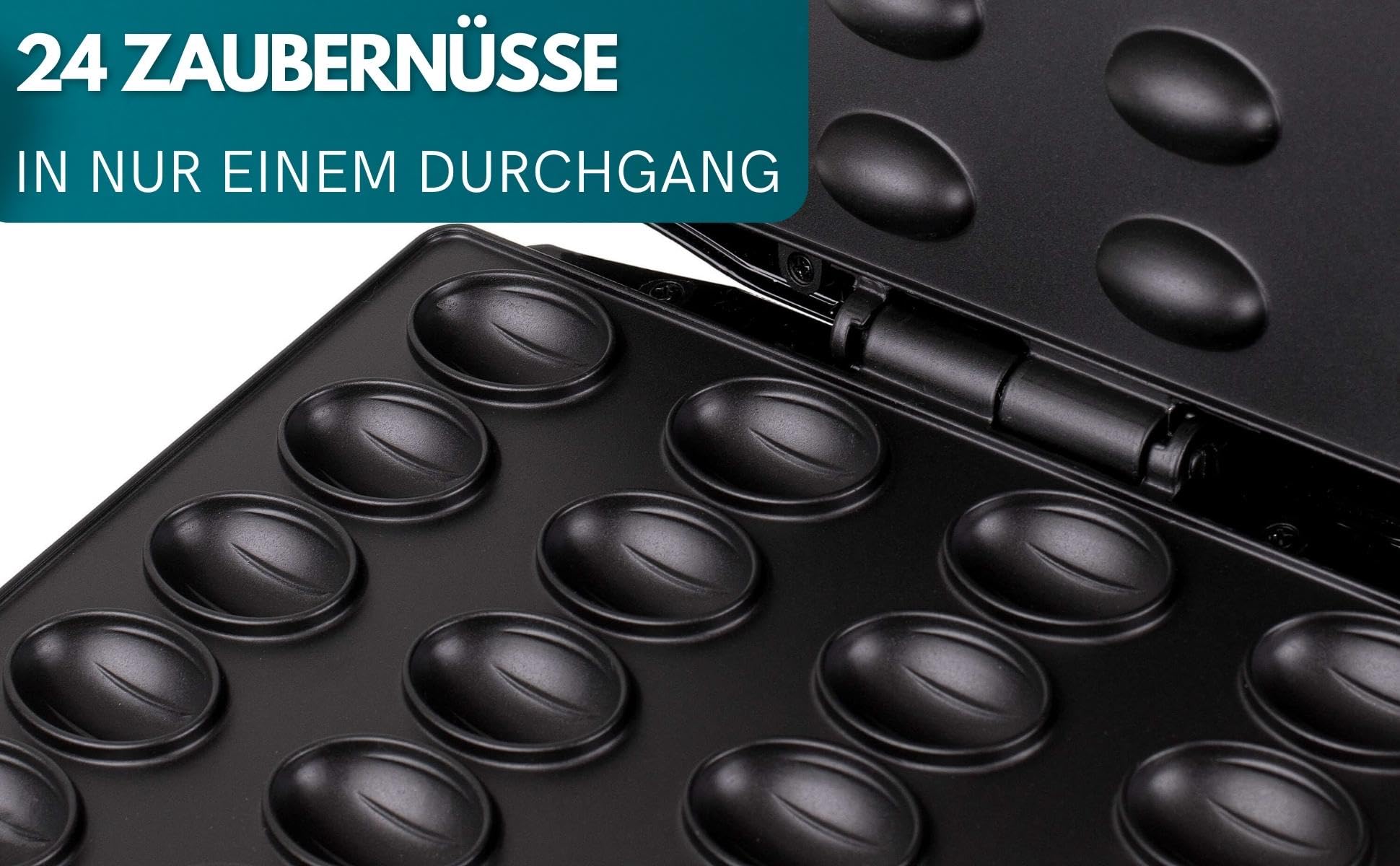 Zilan Elektrischer Nussbäcker | Cool-Touch-Griffe | 1400 Watt | Antihaftbeschichtung | Oreschniza | Waffeleisen | Zaubernuss | Nut Maker | Oreschkis (Creme White)