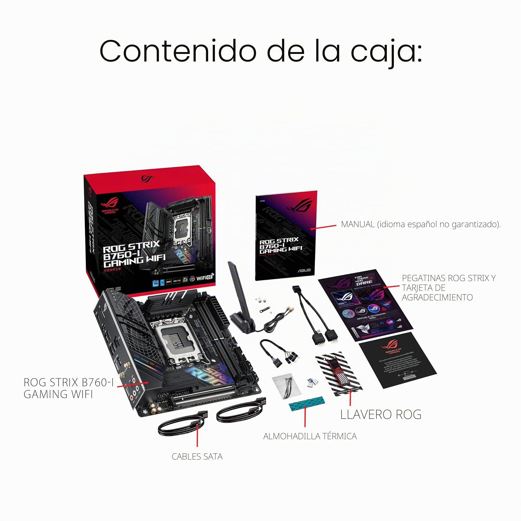 ASUS ROG Strix B760-I Gaming WiFi - Placa Base Intel B760 (LGA