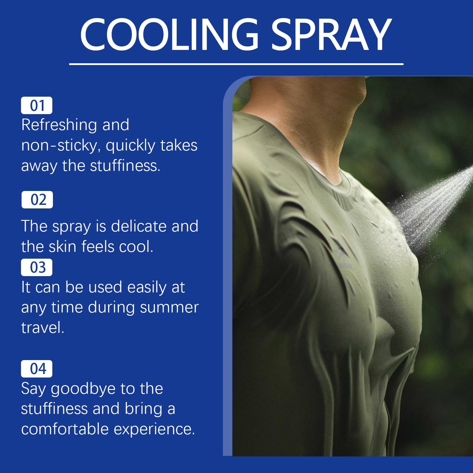 Spray rinfrescante per tempo caldo, nebbia rinfrescante portatile a lunga durata, nebbia rinfrescante/hissing istantaneamente il corpo, spray rinfrescato/sant leggero e non appiccicoso (5 pezzi)