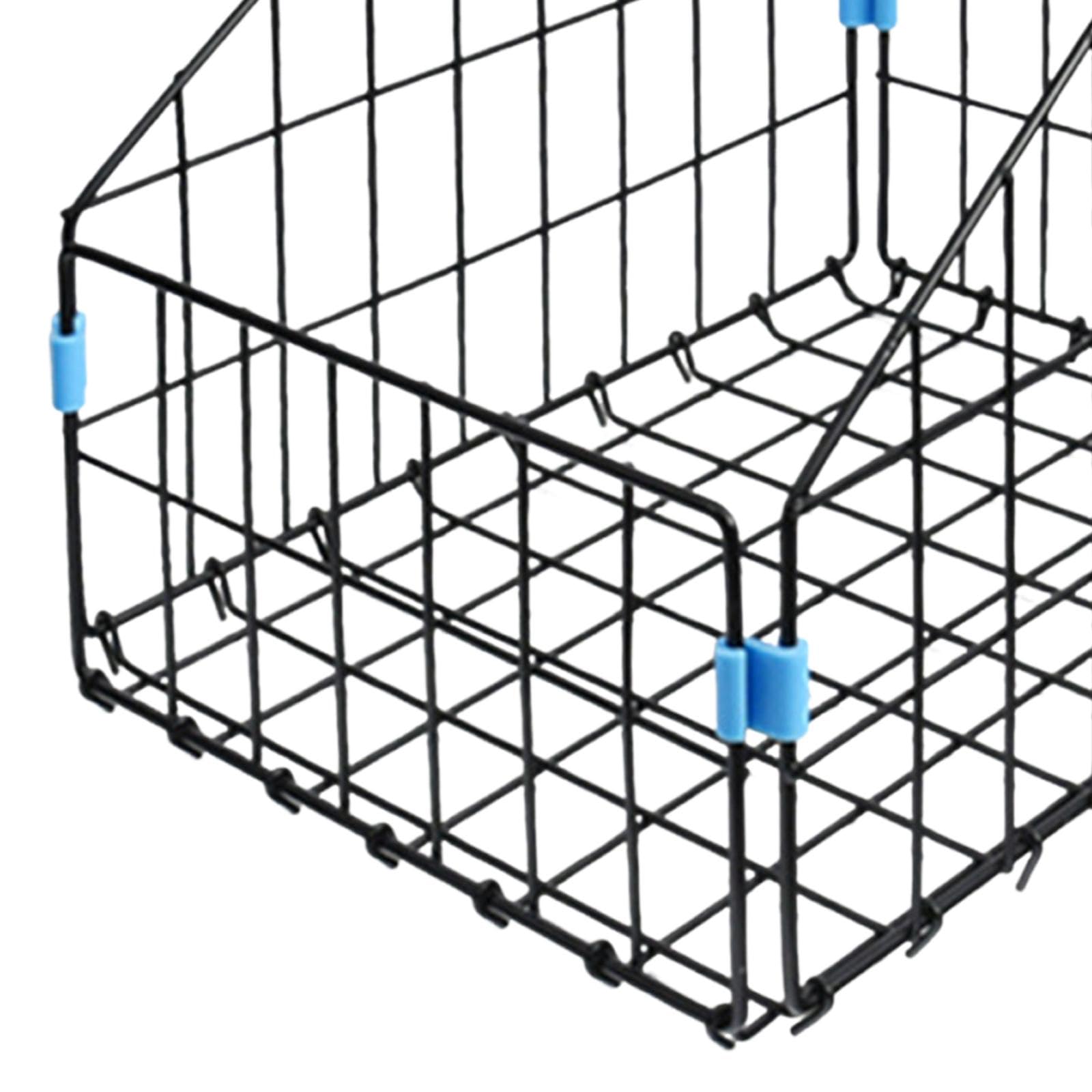 jojomis Bike Rear Basket Large Capacity Folding Iron Bicycle Basket Rear Rack Mount 16.54 x 12.20 x 10.24 inch Cycling Accessories