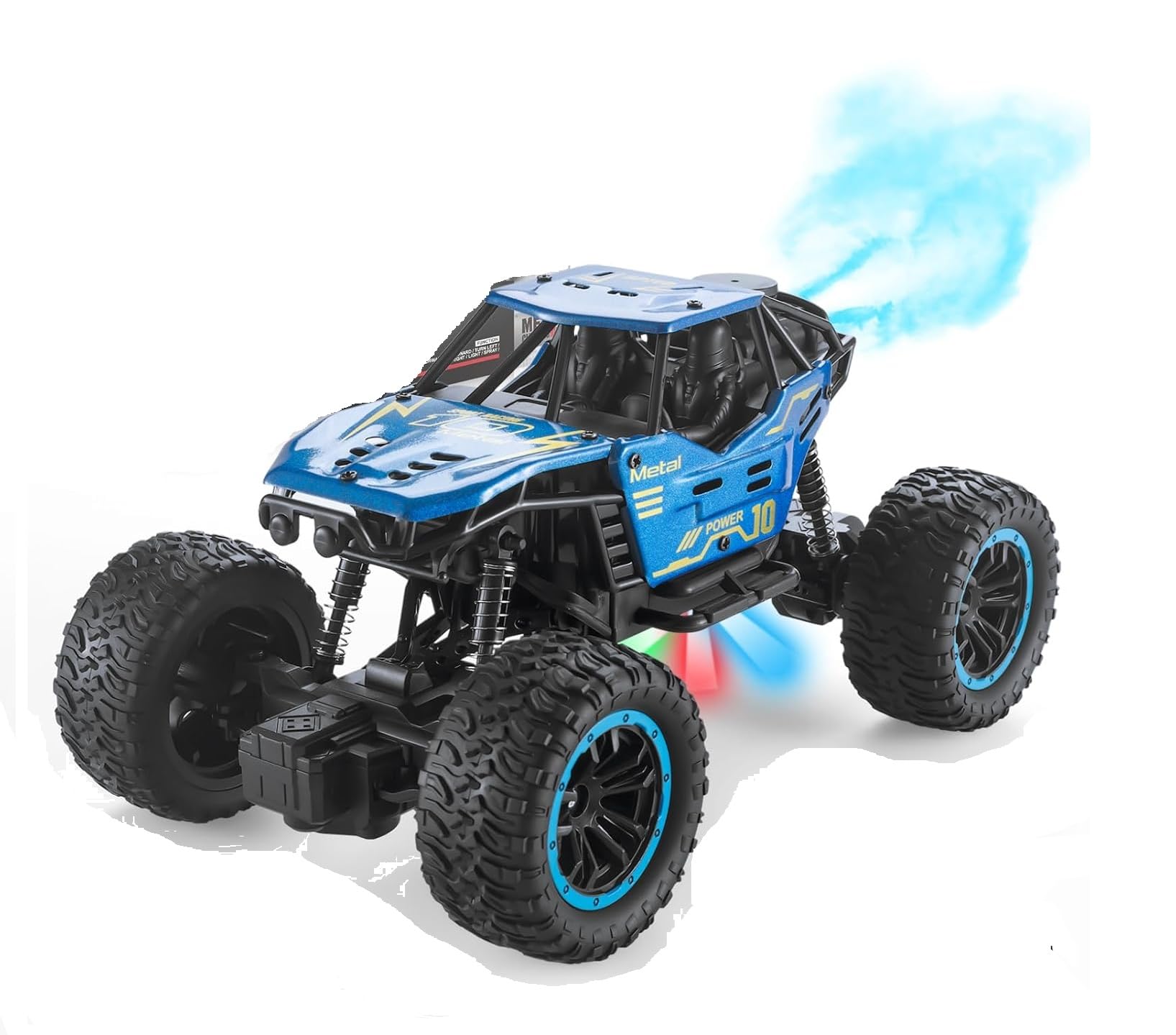 BAREPEPE Remote Control Car For Kids With Mist Spray Metal Monster Truck Rock Crawler 2 Wheel Drive Rc Toy Vehicle Car For Boys And Girls, Multicolor (B0D49YKH7R) Amazon Price History, Amazon Price Tracker
