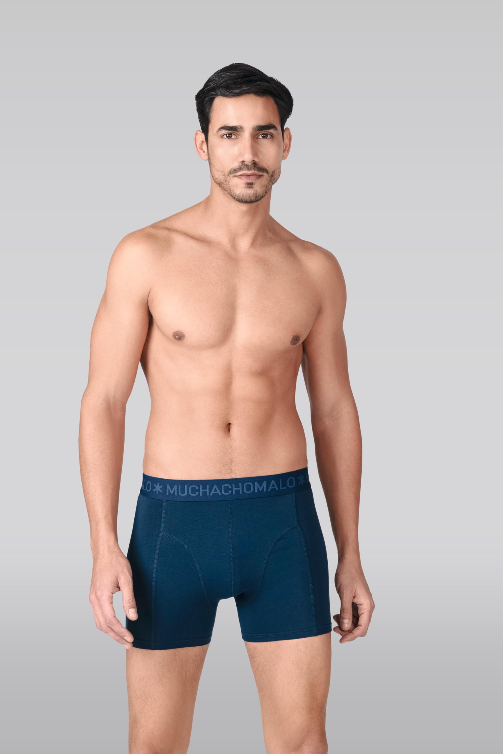 Muchachomalo Boxer da Uomo, Biancheria Intima da Uomo in Cotone Tinta Unita, Multipack da 6 Pezzi, Boxer con vestibilità Classica, con Fascia Elastica in Vita