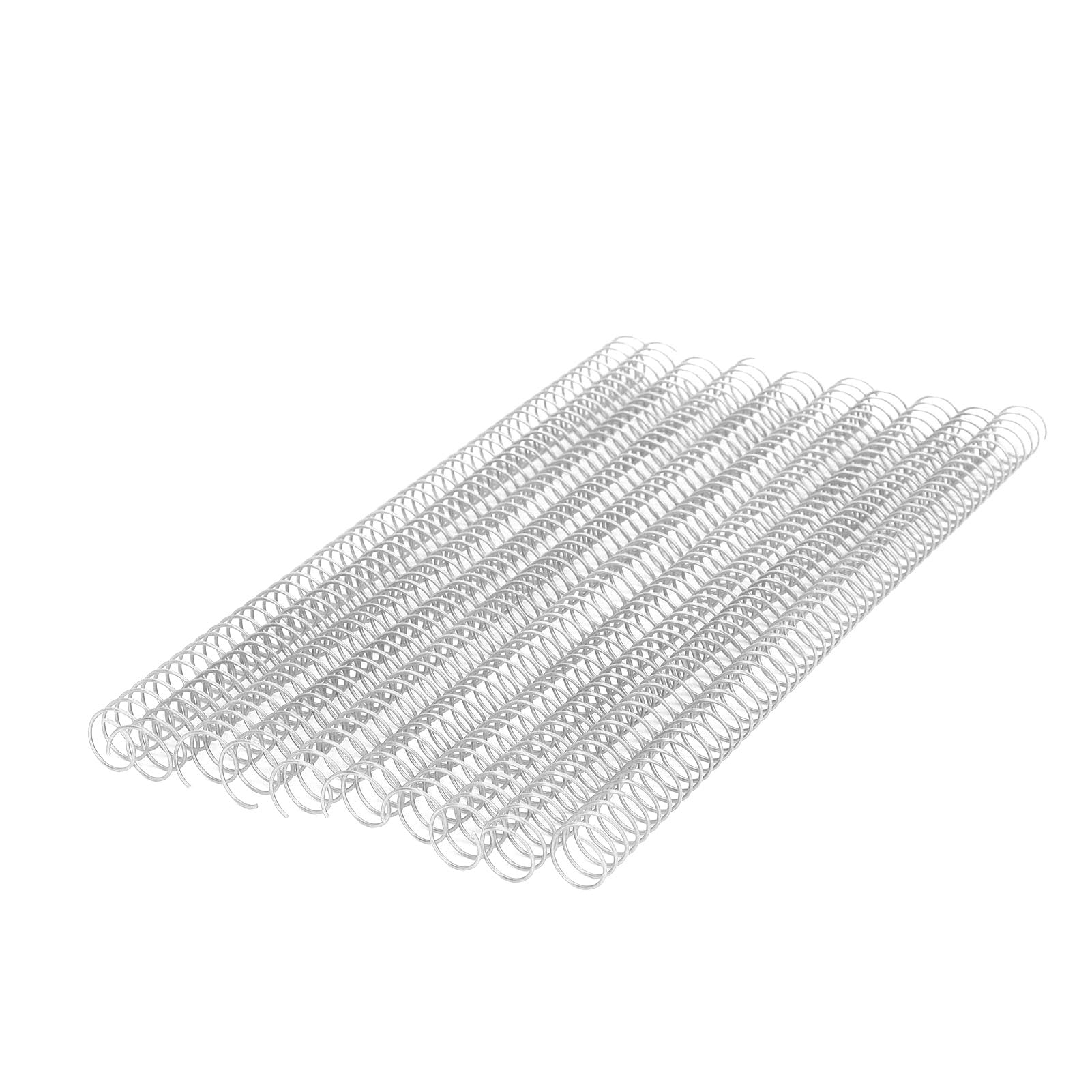 100 pièces de spirale de reliure, diamètre 16 mm, 48 spires, pas 4:1, bobine de reliure en spirale format A4 d’une capacité de 140 feuilles, pour les documents et présentations (Argent)