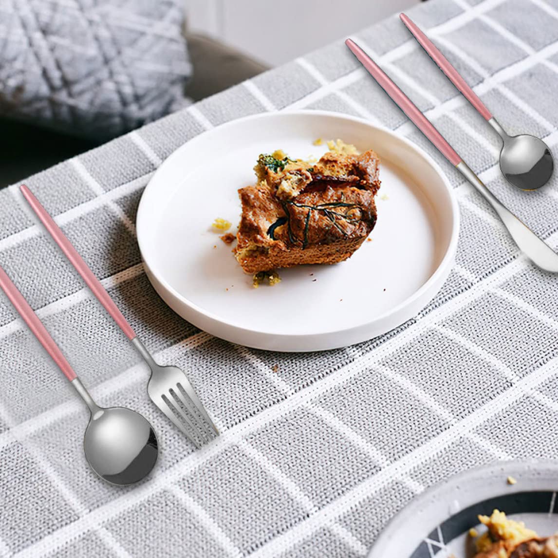 Juego de cubiertos de acero inoxidable, vajilla, cubiertos, utensilios para cocina, 30 piezas, estilo 3