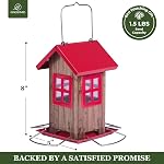 Kingsyard Bird Feeder House pour la suspension extérieure – Construction tout-métal, trous de drainage intégrés pour garder les graines d'oiseaux au sec et frais
