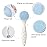 Beomeen 2 Pack Silicone Face Scrubber Exfoliating Brush, Manual Handheld Facial Cleansing Brush Blackhead Scrubber, Soft Bristles Waterproof for Face Skincare (Round-Blue Head)