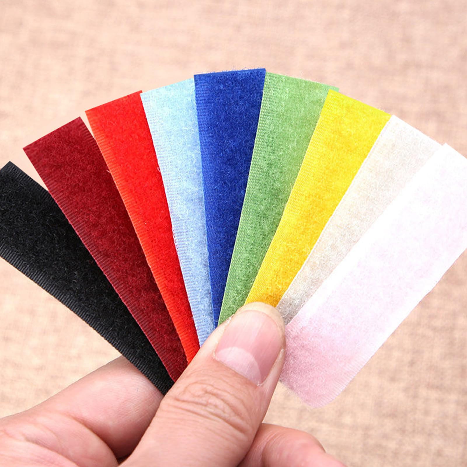 Doppelseitige Klettbänder – 1,9 Cm X 4,9 M, Selbstklebend, Wiederverwendbar, Zum Bündeln Von Kabeln & Organisation
