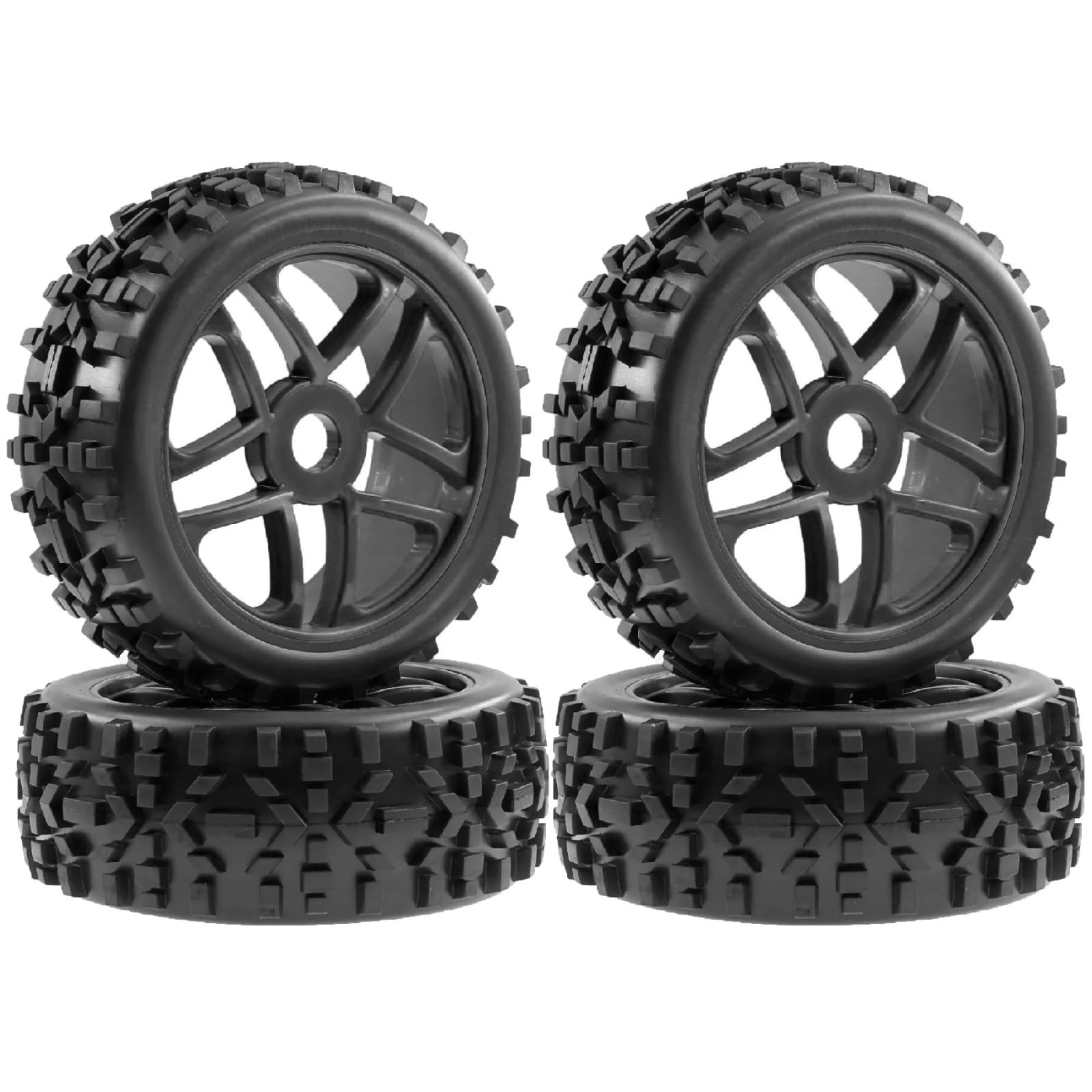 para Arrma para Typhon 3S 6S para Kyosho para Losi para Traxxas para Redcat para Buggy 1/8 4 Uds OD,72 "Ruedas Neumáticos Goma Llantas Hexagonales 17mm RC Juego NeumáTicos Ruedas RC