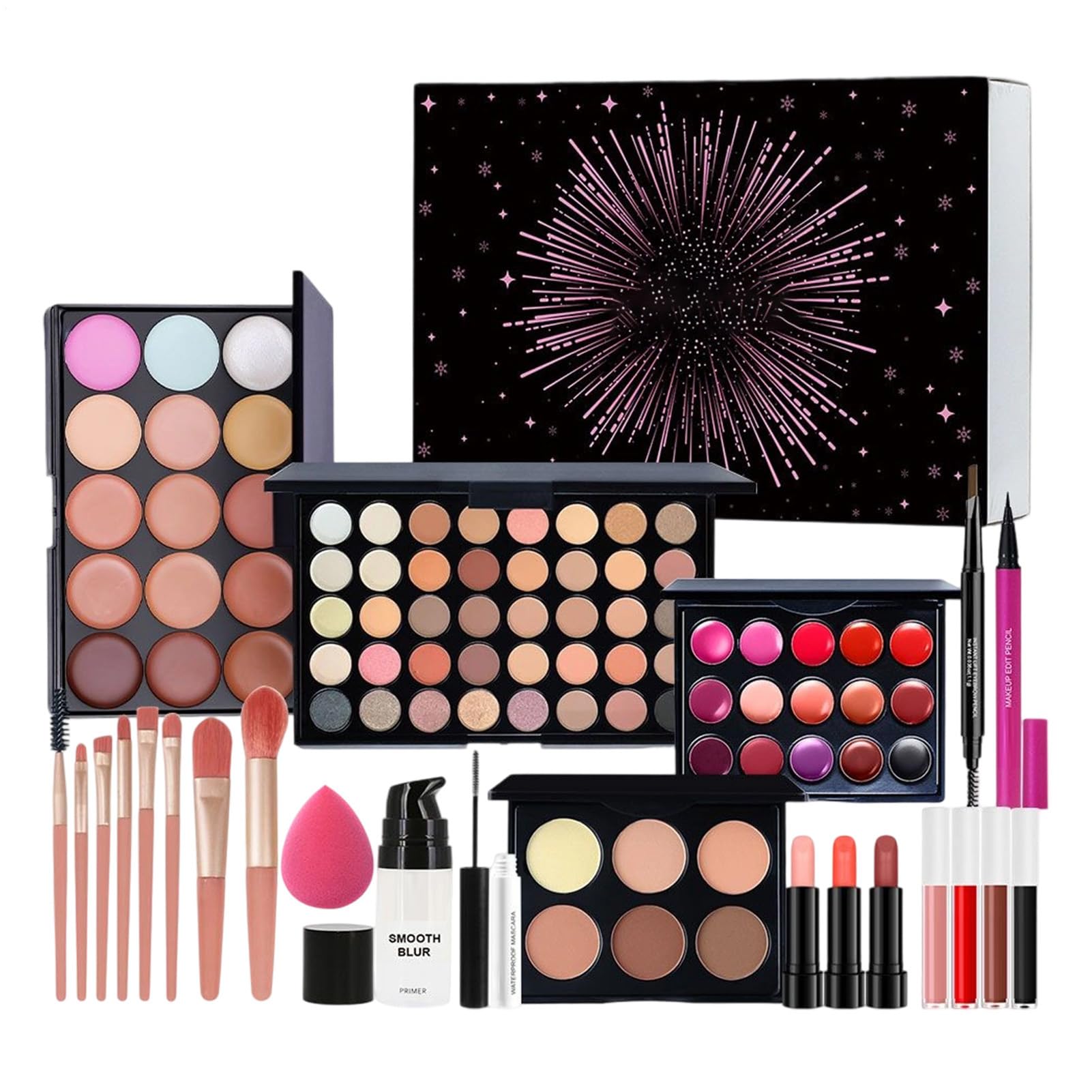 Set Di Trucco,Bellezza Palette di Ombretti Rossetto Pennello,Set Completo | di Trucco per Donne | Per Ragazze Adolescenti Principianti Compleanno Natale Moglie Festa Della Mamma Casa Salone