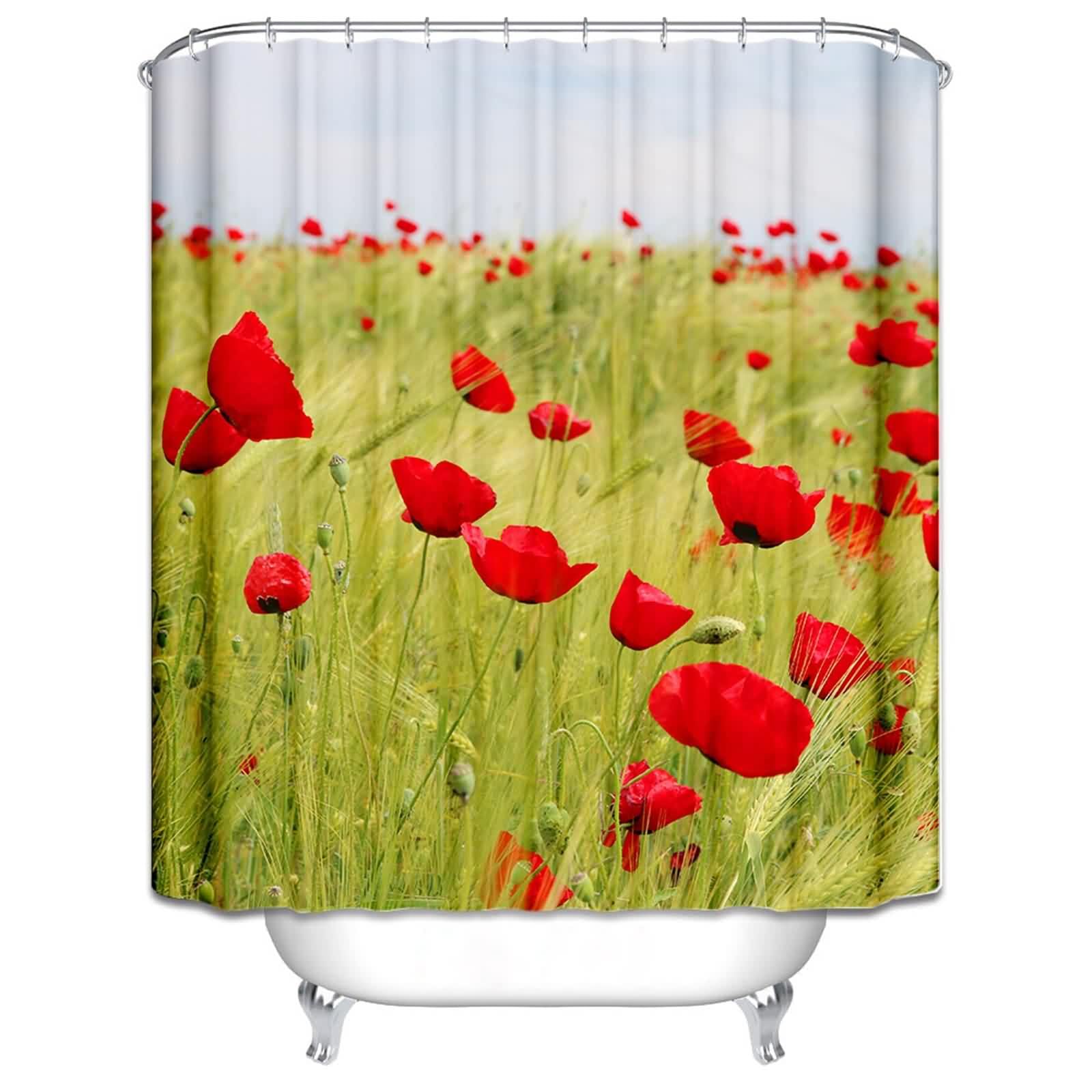 Rideau de douche haut de gamme en tissu doux au toucher 220x180 cm
