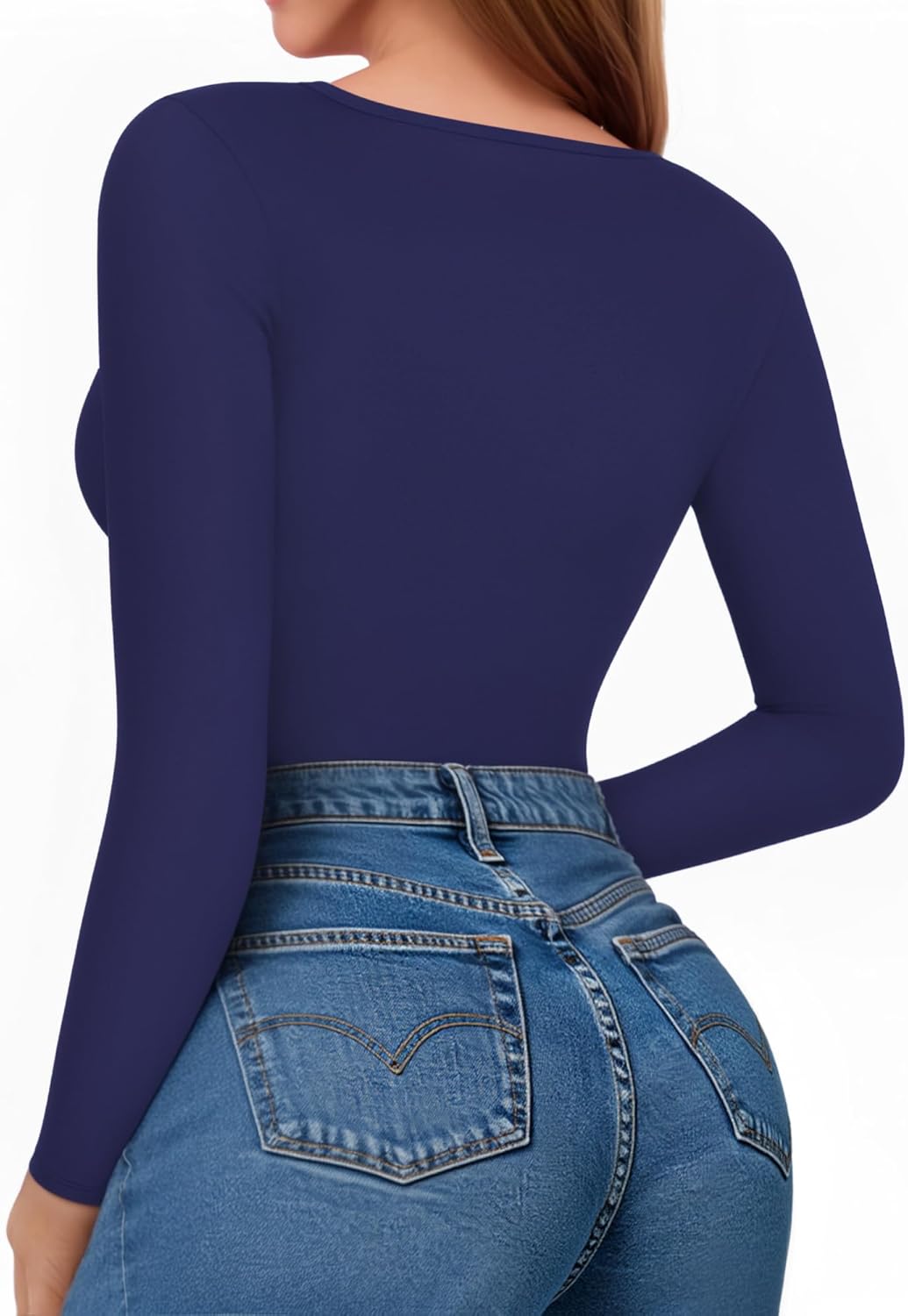 MANGOPOP Tank Top Body Suits Women Sexy Crew Neck Racerback Halter Ribbed Sleeveless Bodysuit for Women - Image 3