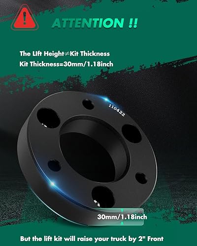 Miniatura 3 de SCITOO Kit de elevación de nivelación delantera de 2 pulgadas para Nissan 2-2 pulgadas Espaciador de puntal de elevación compatible con Nissan