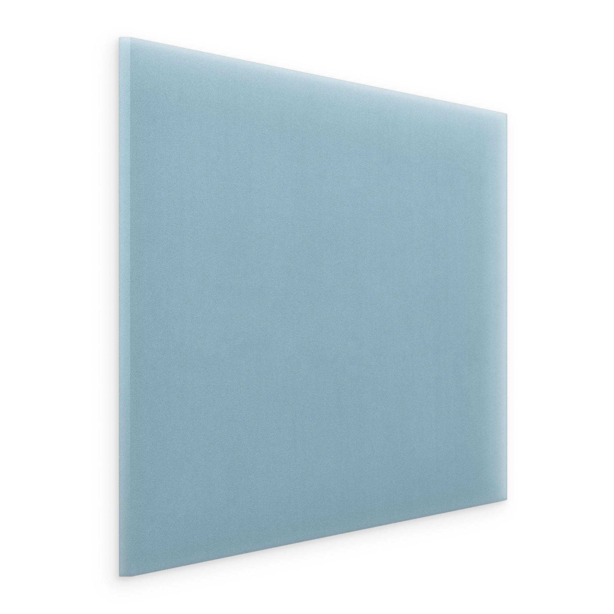 murando - Wall cushion as a headboard for a bed Square Velvet Premium 30x30 cm - Padded wall panel wall decoration for bedroom living room children's room - blue