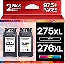 PG-275XL CL-276XL Replacement for Canon 275 and 276 Ink Cartridges for Canon Ink 275 and 276 275XL 276XL Combo Pack Use to PIXMA TR4720 TS3522 TR4700 TS3722 TS3500 TS3520 TS3720 TR4722 (2 Pack)