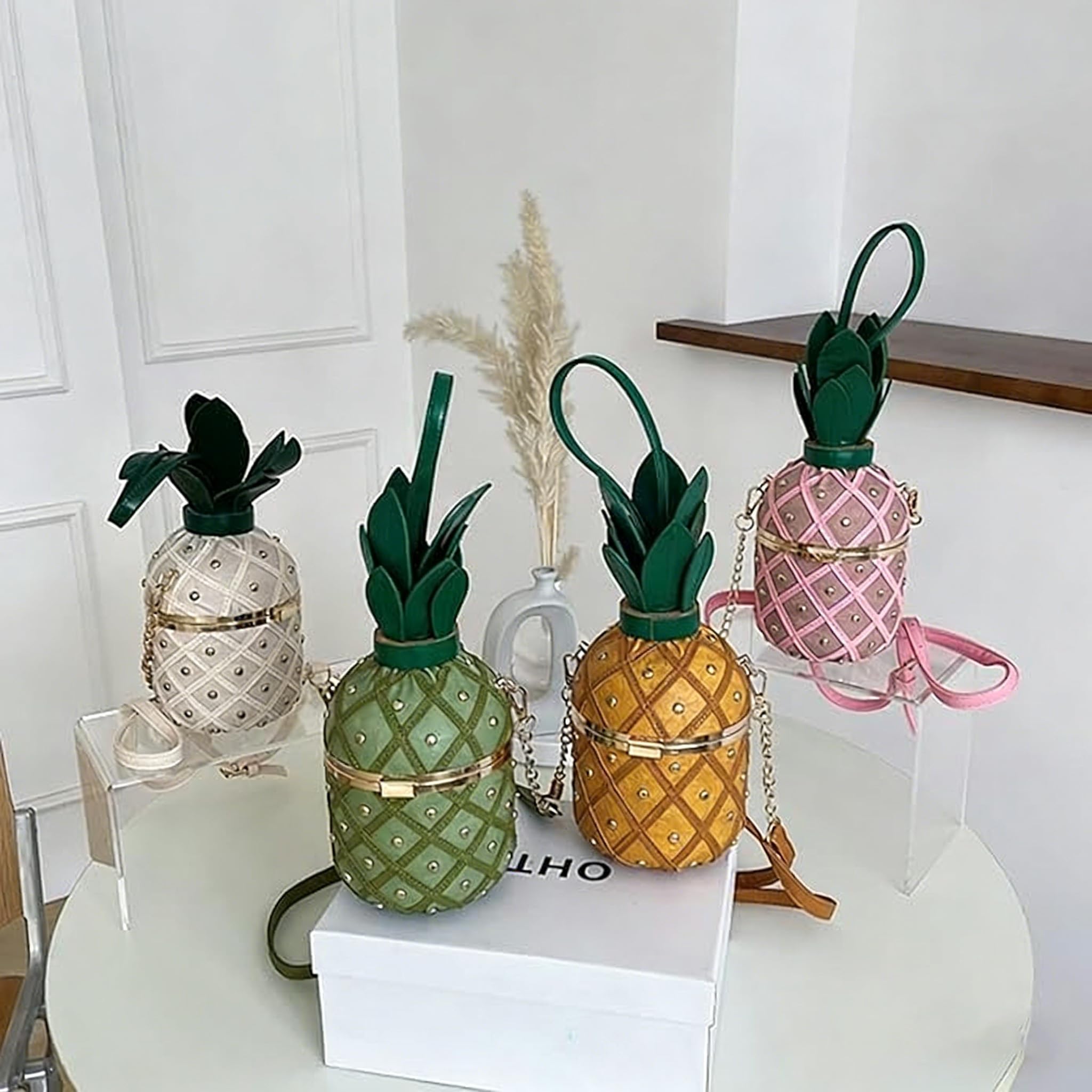 Bolso Bandolera con Forma de Fruta | Cartera de Hombro en PU con Diseño de Dibujos Animados | Bolso de Mano Original con Cadena Desmontable para Mujeres