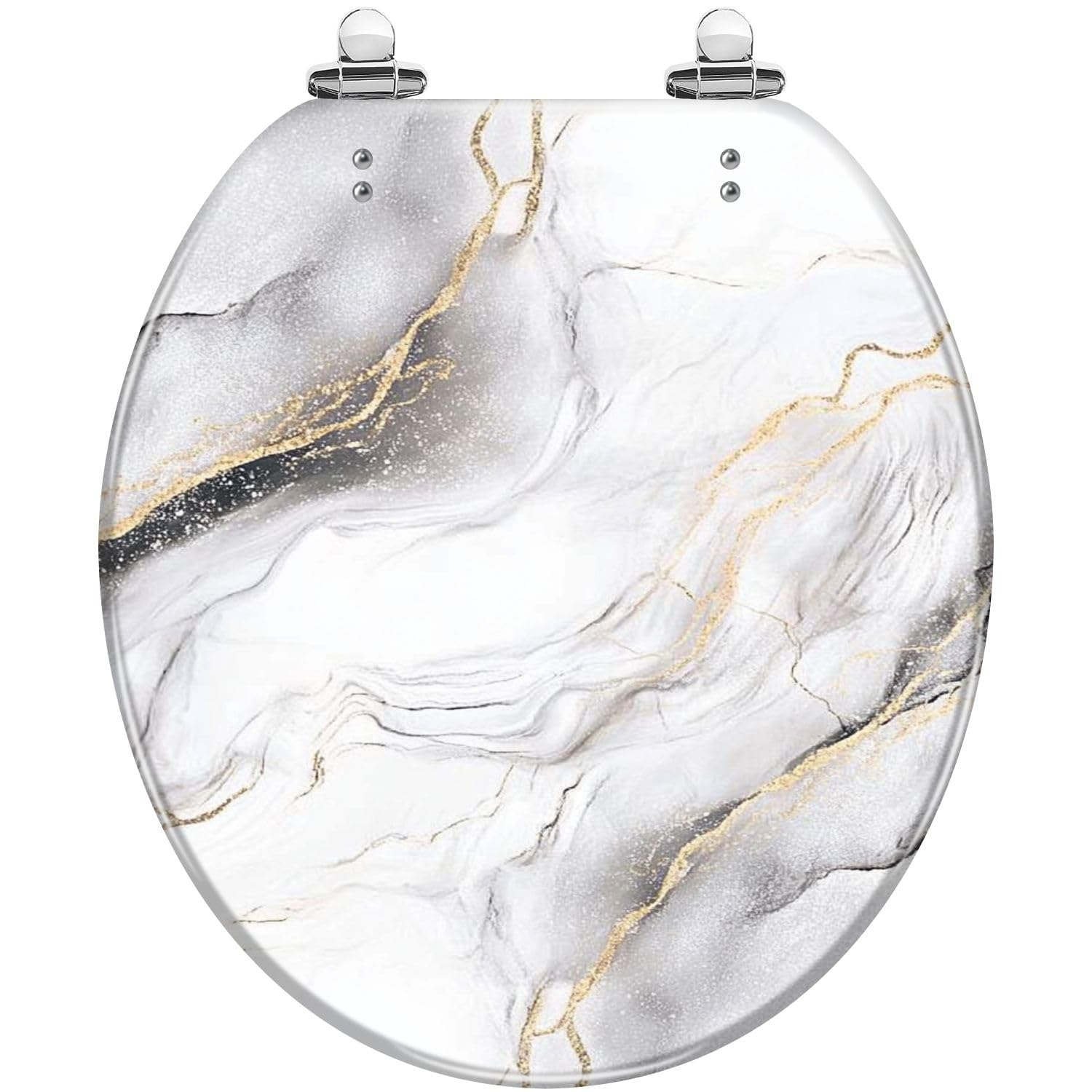 Tazyyzuu Multi6 Vibrant Coral Pirate Ship Resin Toilet Seat Slow-Close Lid Quick-Release Hinges Easy Clean 16.5X14.5 Inches(,16.5X14.5)