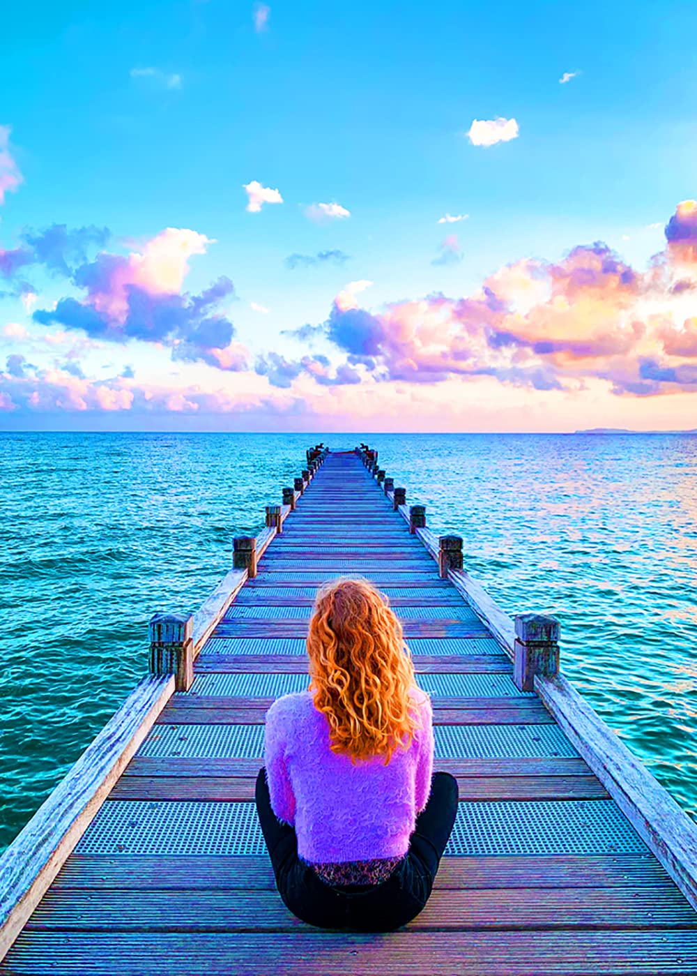 YXQSED DIY Diamond Painting Kits for Beginners, Full Drill Round 5D Diamond Art Kits for Adults, Gem Painting for Home Wall Decor -Seaside 40 * 30cm