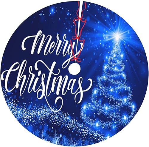 Falda para árbol de Navidad, árbol de nieve azul de 36 pulgadas para Navidad, Año Nuevo, Pesadilla antes de Navidad, decoraciones de vestíbulo para