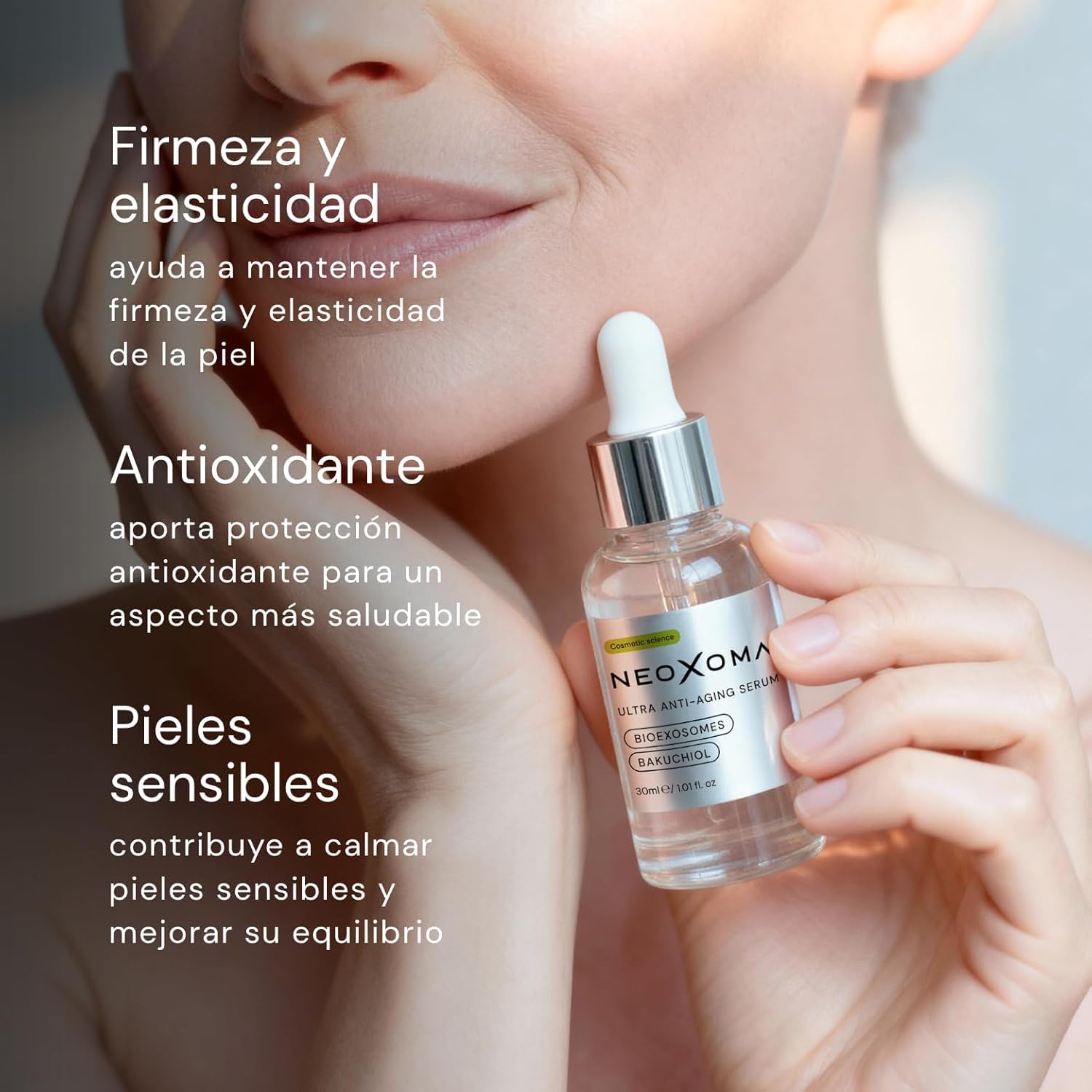 Serum Facial con Exosomas y Bakuchiol | Cuidado Facial Avanzado con Bioexosomas | Mejora Apariencia de Líneas y Textura | Luminosidad y Piel con Aspecto Firme | Fórmula Vegana Clean 30 ml