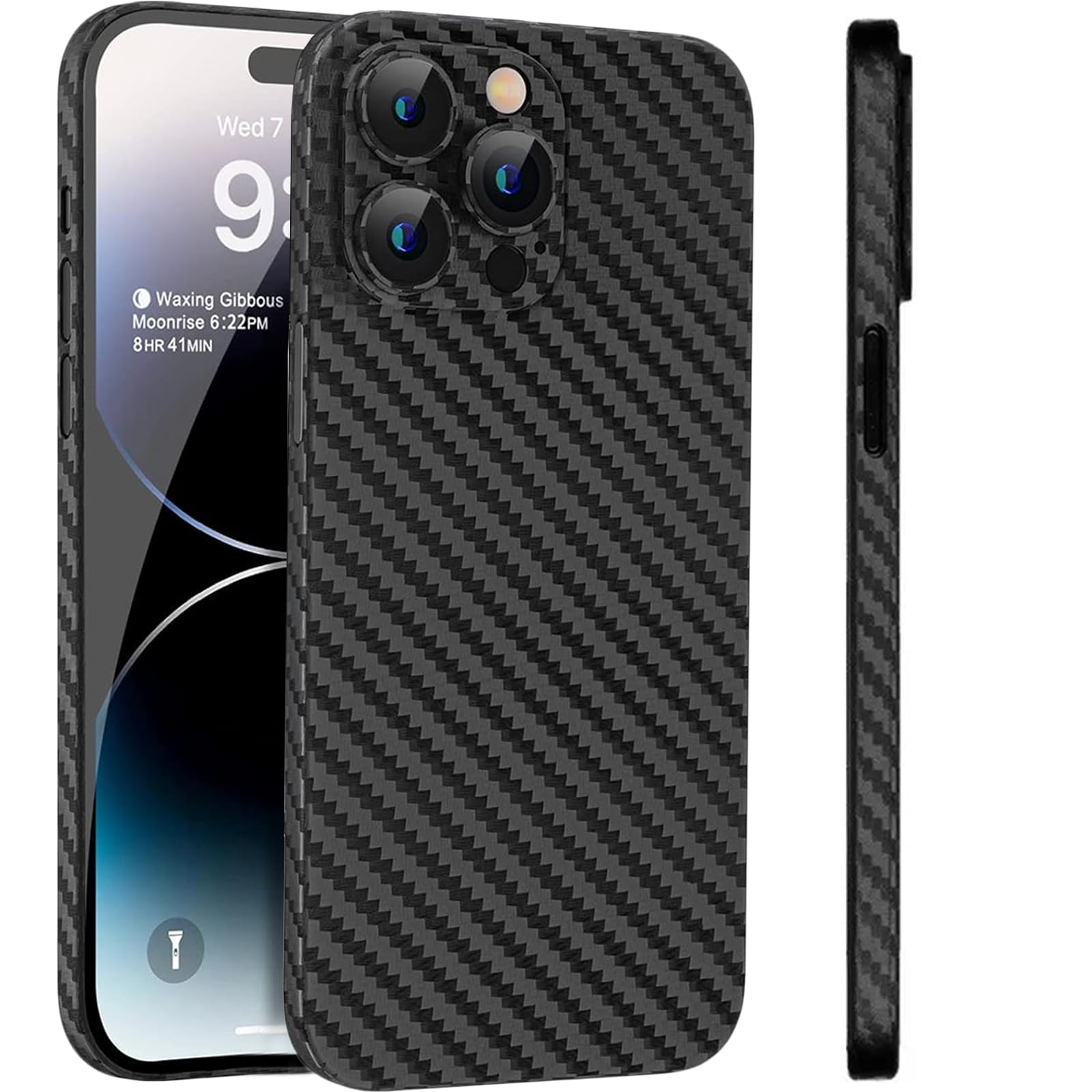 Coque souple iPhone 13 Pro chargement sans fil et texture carbone - 8