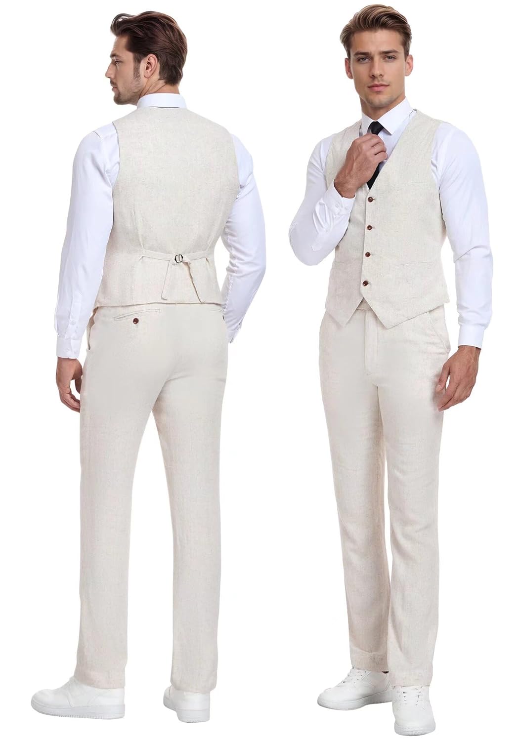 Terno masculino retrô de linho, praia, casamento, verão, caimento justo, 3 peças, leve, de linho, colete e calça smoking em promoção! Veja a oferta e mais achadinhos de Alfaiataria & Formal 7 Hoje é o melhor dia para comprar Terno masculino retrô de linho, praia, casamento, verão, caimento justo, 3 peças, leve, de linho, colete e calça smoking com aquele preço maroto! Promoção! Aproveite a oferta! 7