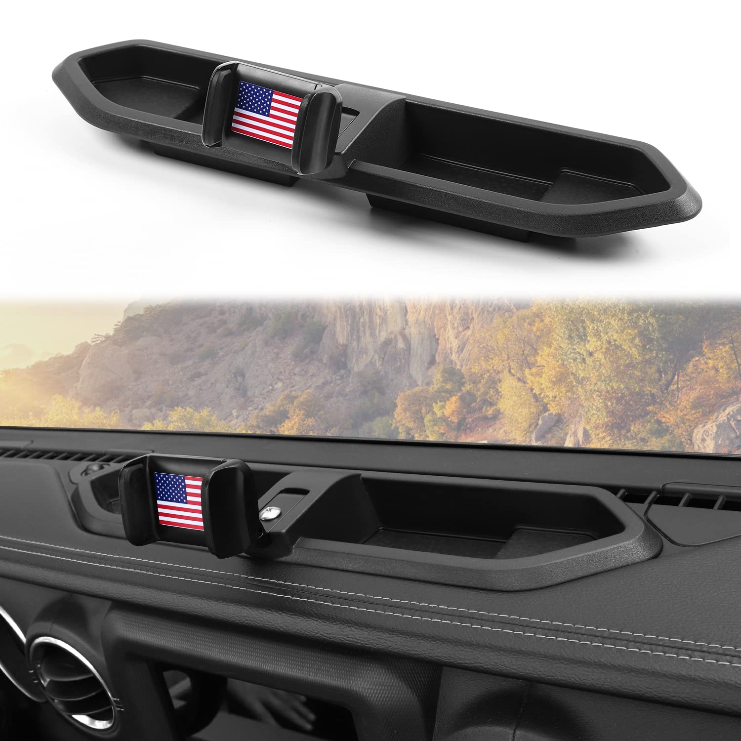 Buy JWWYfor Jeep JL Phone Holder with Storage Box Cell Phone Dash Multi