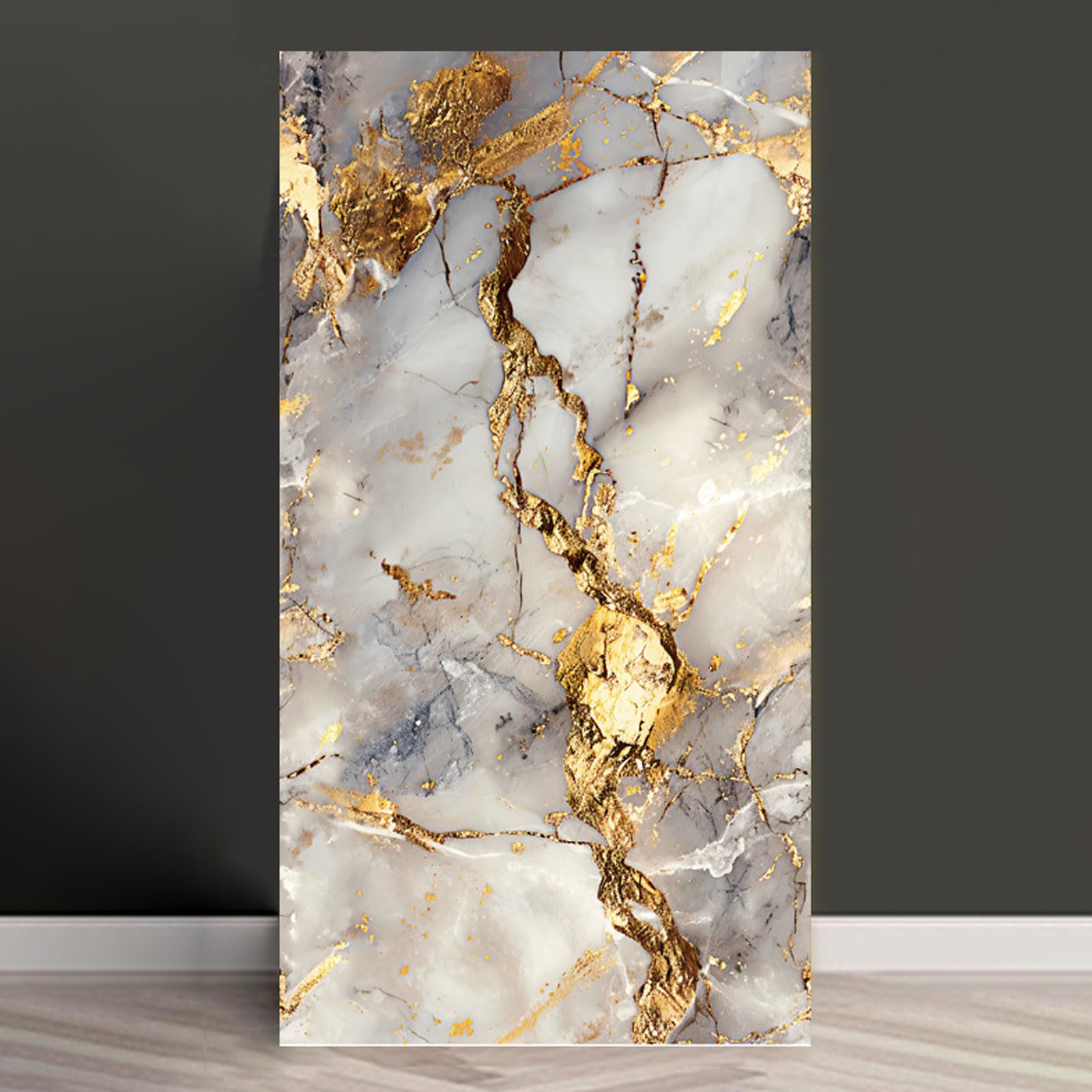 ByteRunning Marble Tiles,Waterproof Vinyls Self Adhesive Wall Tiles,Thicken Self Adhesive Wall Tiles Waterproof Backsplash,Glue Up Ceiling Panels,Easy Installation/Cutting,PVC Shower Walls Panels