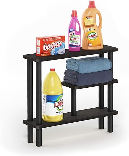 Miniatura 1 de Furinno Turn-N-Tube - Estante de almacenamiento delgado que ahorra espacio, color espressonegro