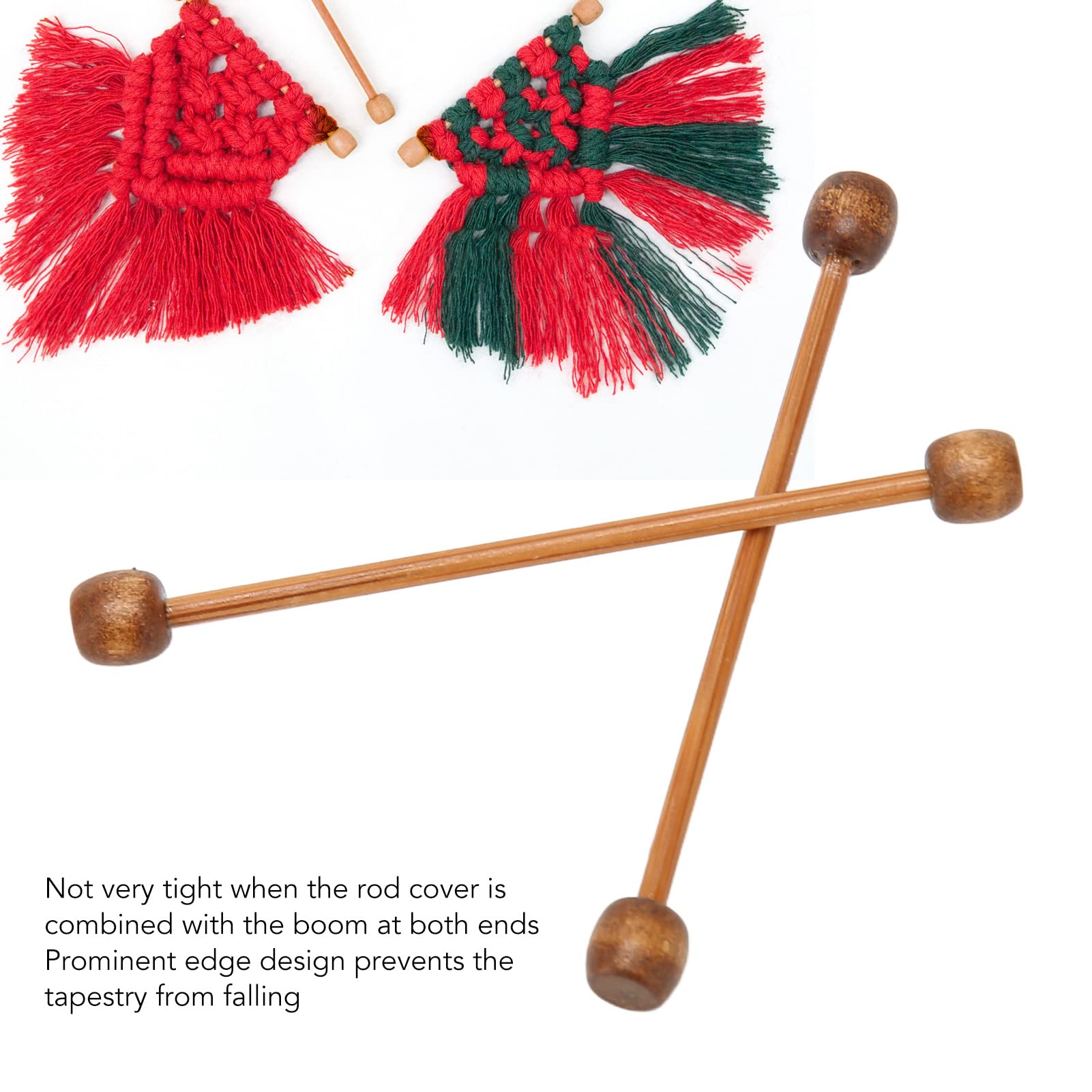 Respicefinem Mini Wood Tapestry Hanging Rods DIY Handcraft Polished Mini Tapestry Pole Walnut Made for Architectural Model Home Decor and Craft Projects