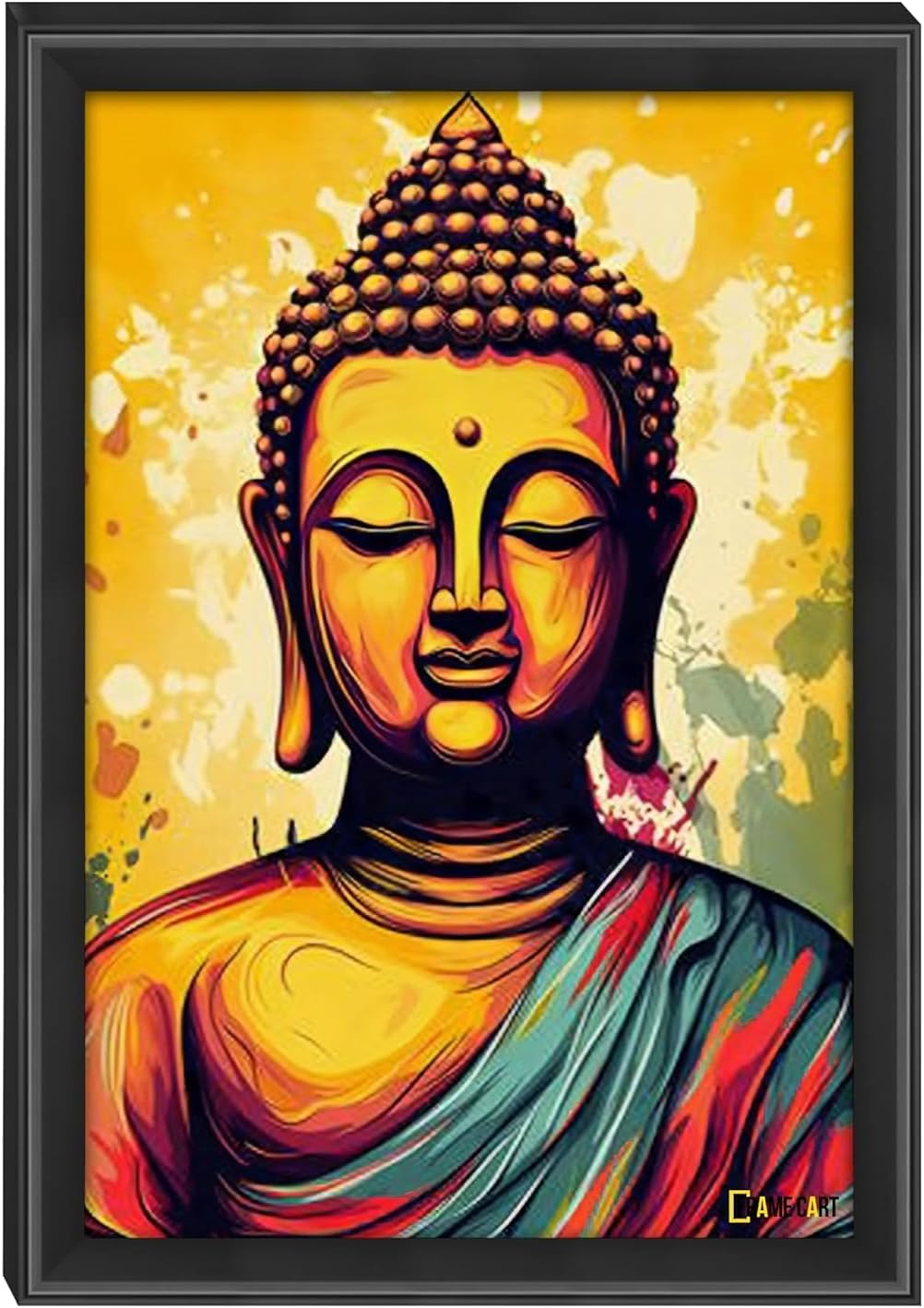 Frame Cart Lord Buddha Photo Frame - Buddha Wall Art, Infuse Serenity Into Your Space With Our Premium Frames For Home & Office Decor (Design 09, 8x12 Inches)