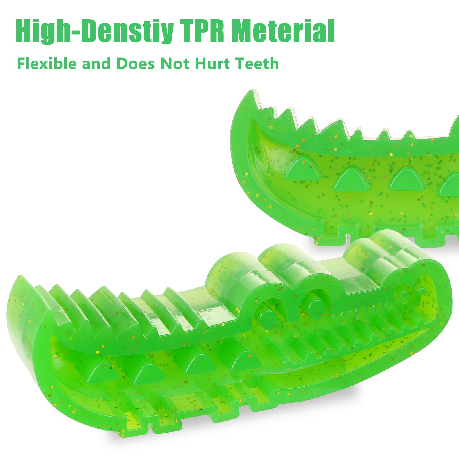 LALASTYLE Dog Fillable Chew Toy, Slow Feed Chew and Fetch Crocodile, Tough Chew Toys - Image 3