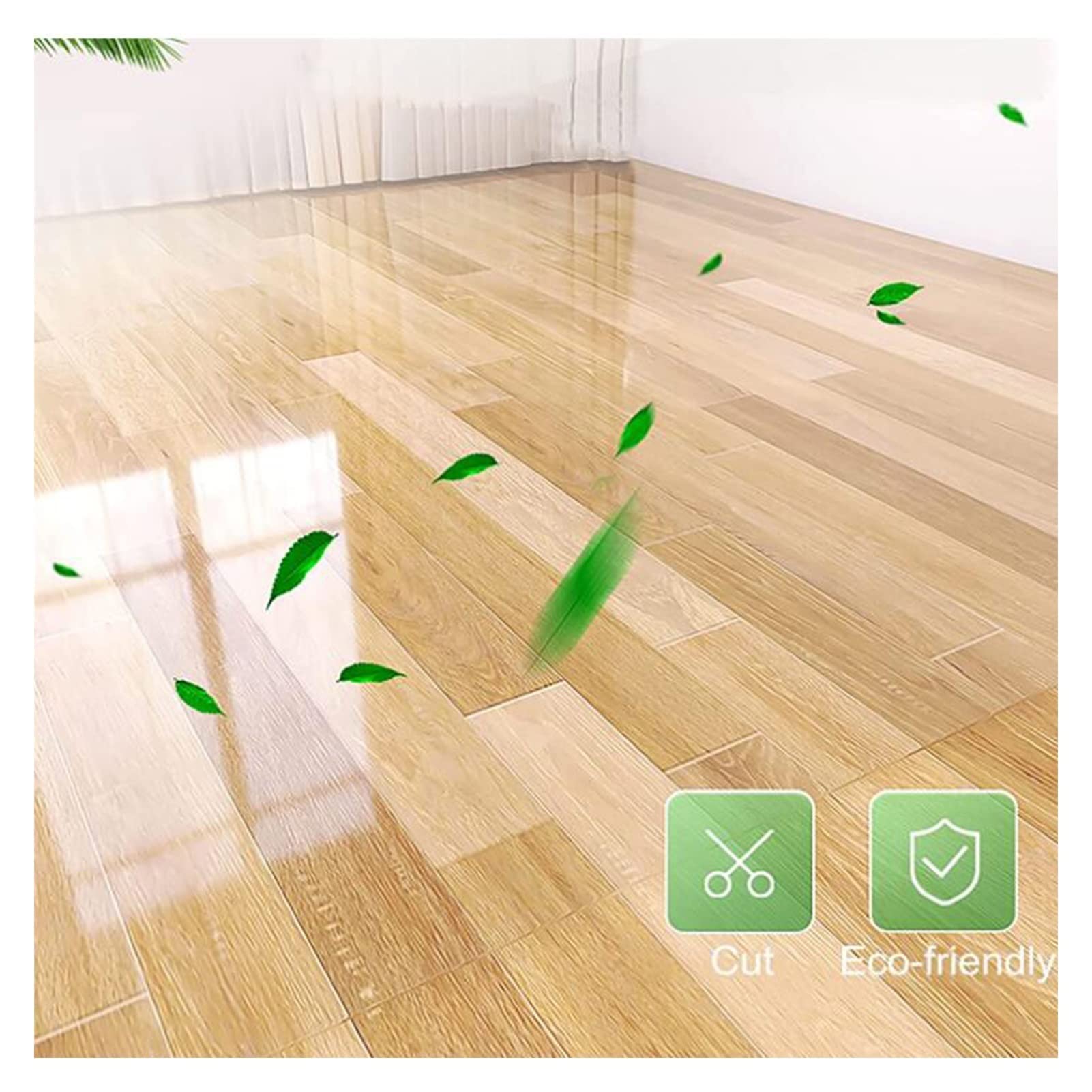 Clear Plastic Vinyl Rug Protector Cover Office Clear Hardwood Chair Mat, Rectangle Plastic Vinyl Floor Carpet for Kitchen, 1.5/2mm Thick,Office Chair Mat Non Slip PVC Transparent Rectangle Floor Prote