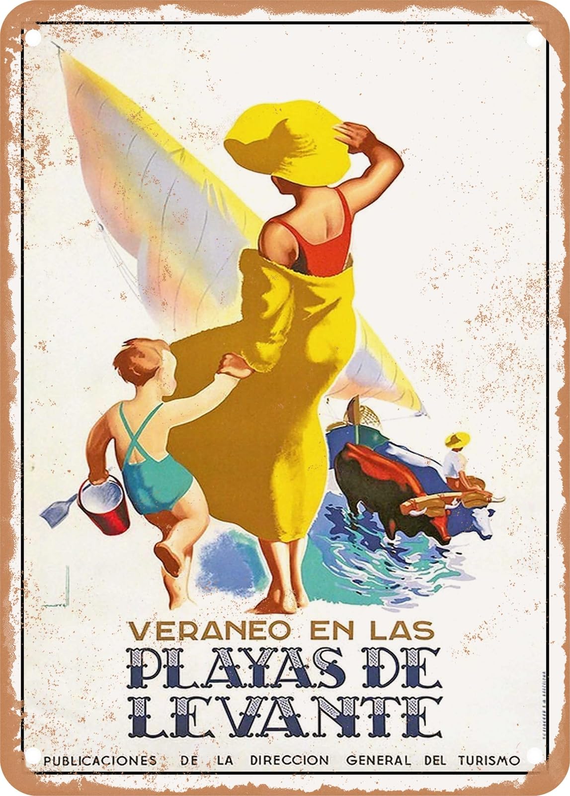 METAL SIGN - 1938 Levante beaches Vintage Ad home decor