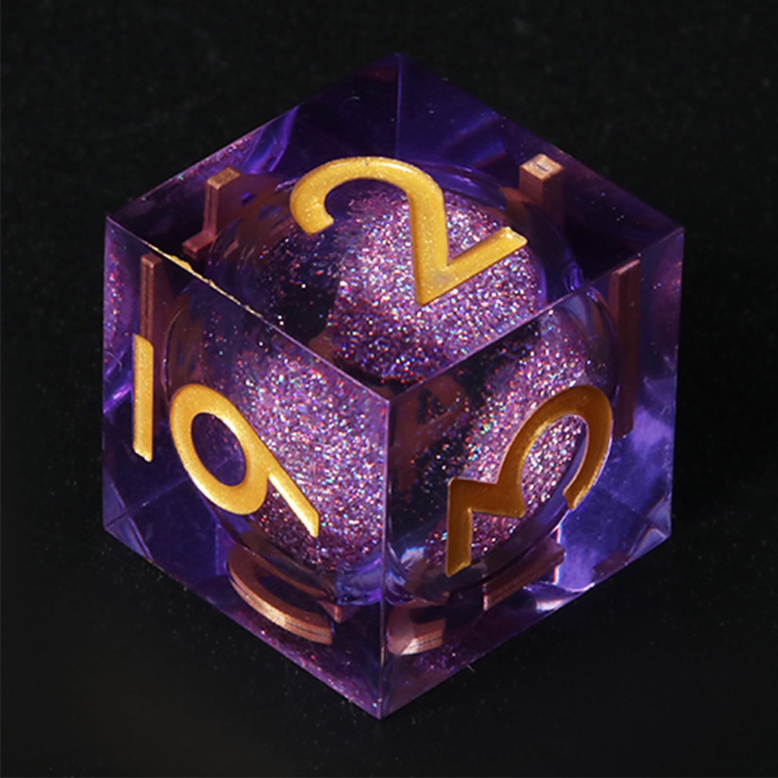 FateStone DND dice Set Resin Liquid core Sharp Edge Dungeons and Dragons Polyhedral D&D Dice Role Playing Game D and D Dice Set with Gift Box D20 D12