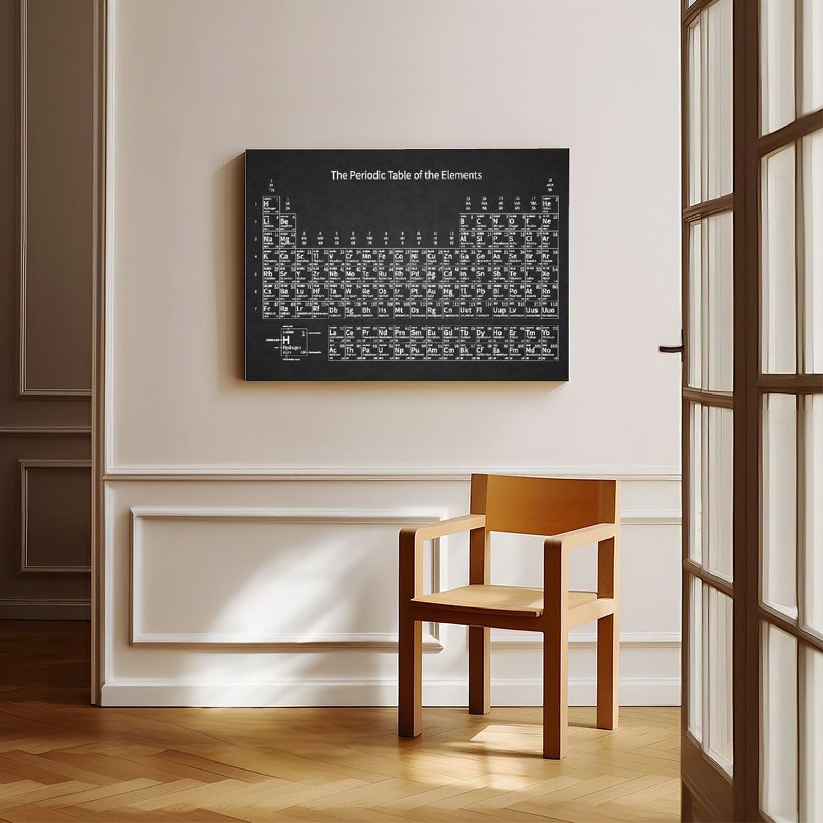 Periodensystem der Elemente, Wandbild, Leinwand, Poster, Schlafzimmer, Dekoration, Landschaft, Büro, Raumdekoration, Geschenk, 60 x 90 cm