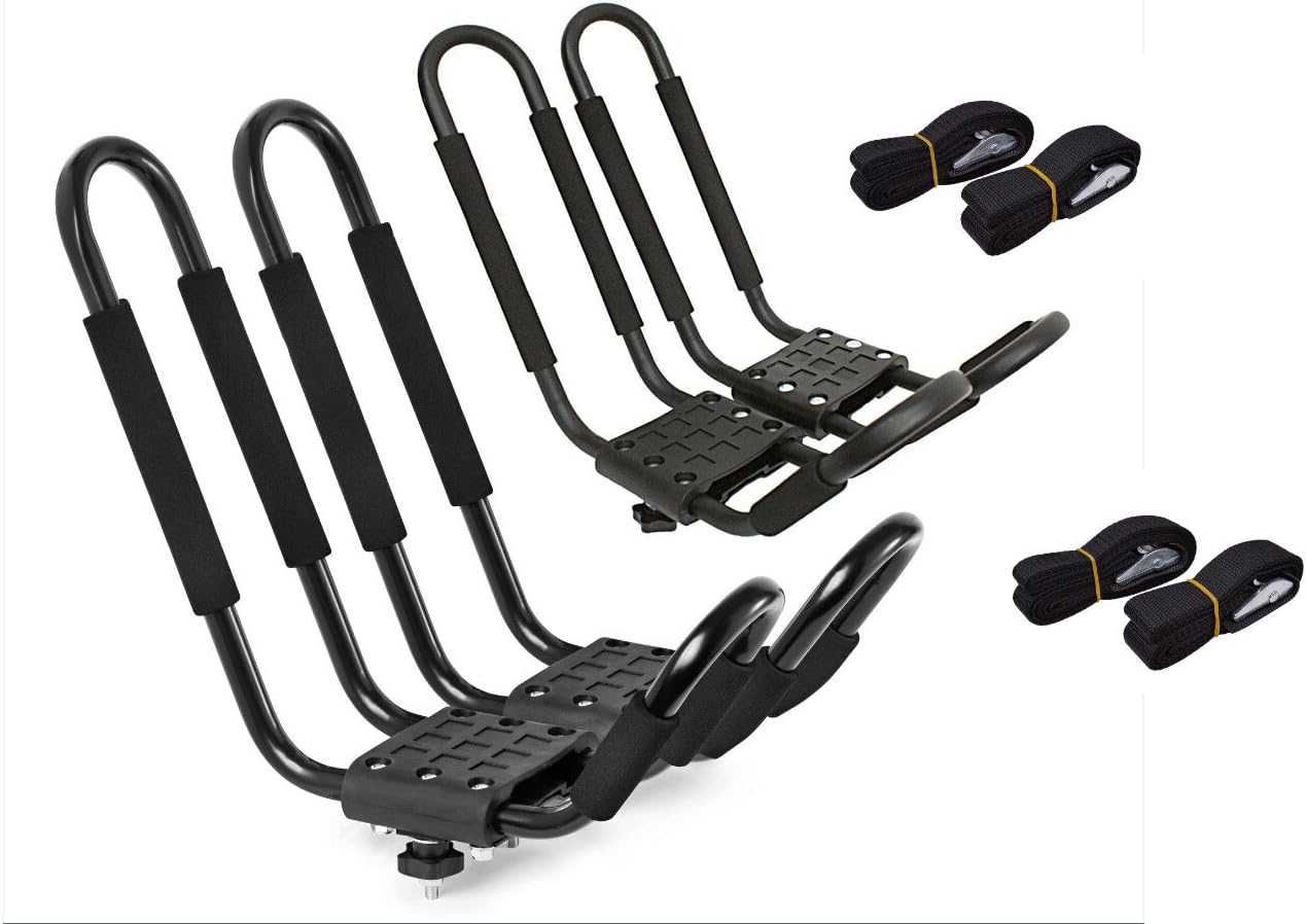 American phoenix [J-Bar] Kayak Holder Carrier Top Monte Roof Rack Boat SUV VAN SKi Surf (2 Pair)