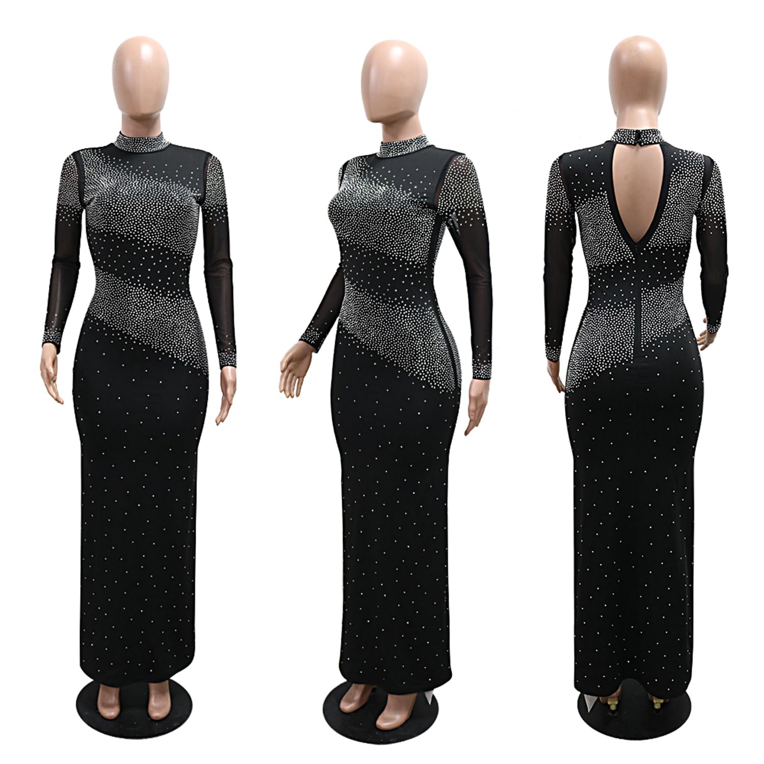 Women Sexy Hot Drilling Process Sexy Dress Party Club Night Dress