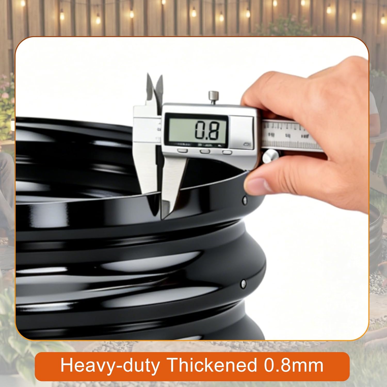 Large Fire Pit for Outside Wood Burning, 60in Big Fire Pit Ring, Heavy Duty Steel Fire Pit with Black Painted Modern Design, Metal Fire Ring for Camping, Backyard, Patio Burn Pit