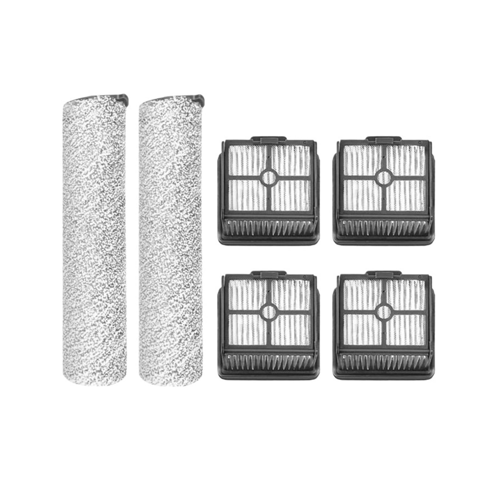 Filtro HEPA, Compatible con Tineco, Floor One S3 Ifloor 3 | Piezas de aspiradora de plástico; incluye 2 cepillos de rodillo, 4 filtros HEPA, 1 cepillo