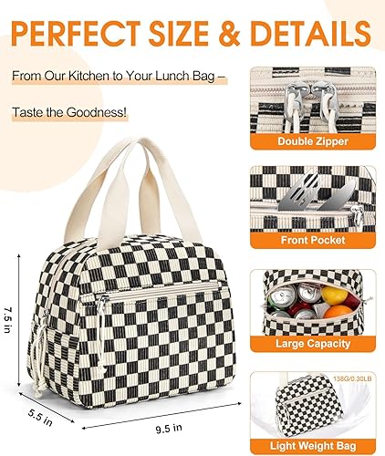 Miniatura 2 de Bolsa de almuerzo, bolsa de almuerzo aislada para mujeres y hombres, lonchera de gran capacidad, reutilizable, aislada, hielera para el trabajo,