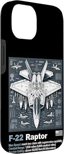Miniatura 6 de Funda para iPhone 11 Pro Max F22 Raptor Fighter Jet Blueprint Dibujo técnico y especificaciones